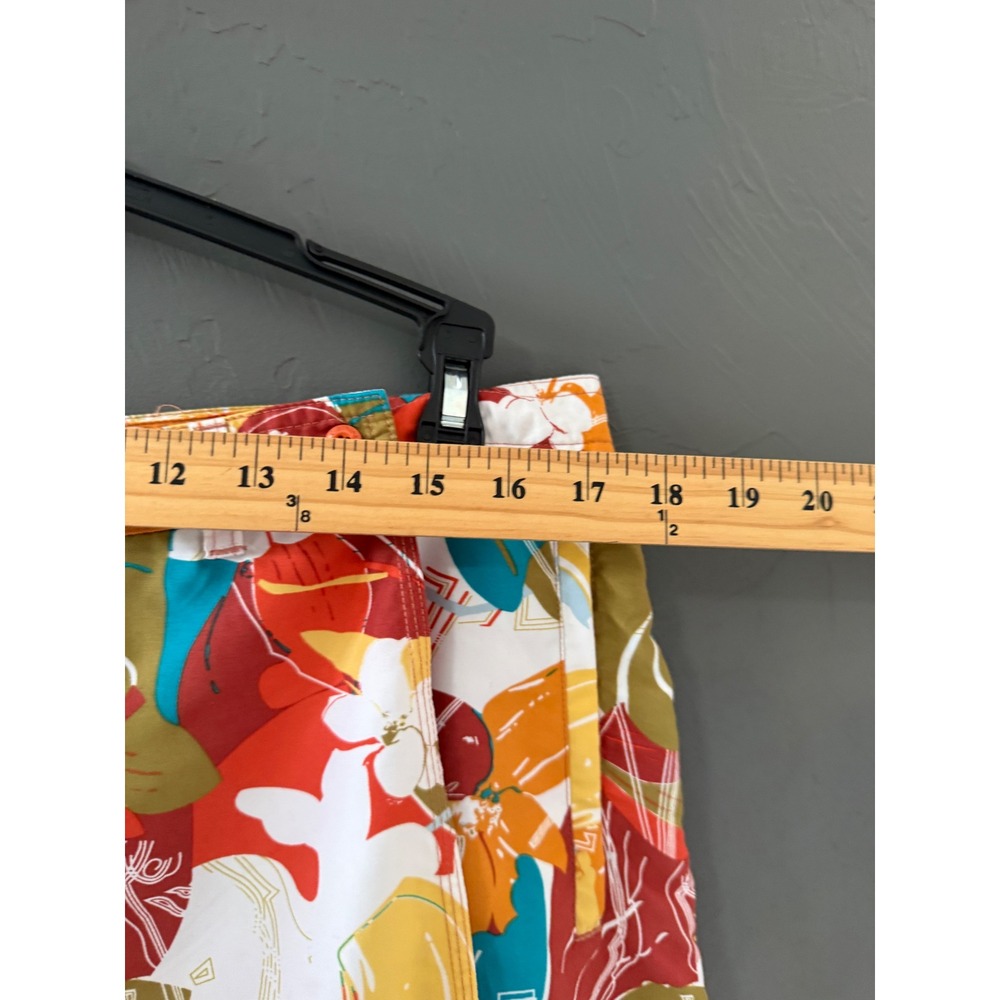 Aventura Clothing Sportif Womens Floral Skort Size 14 Tropical Orange Teal Mini - Picture 5 of 9